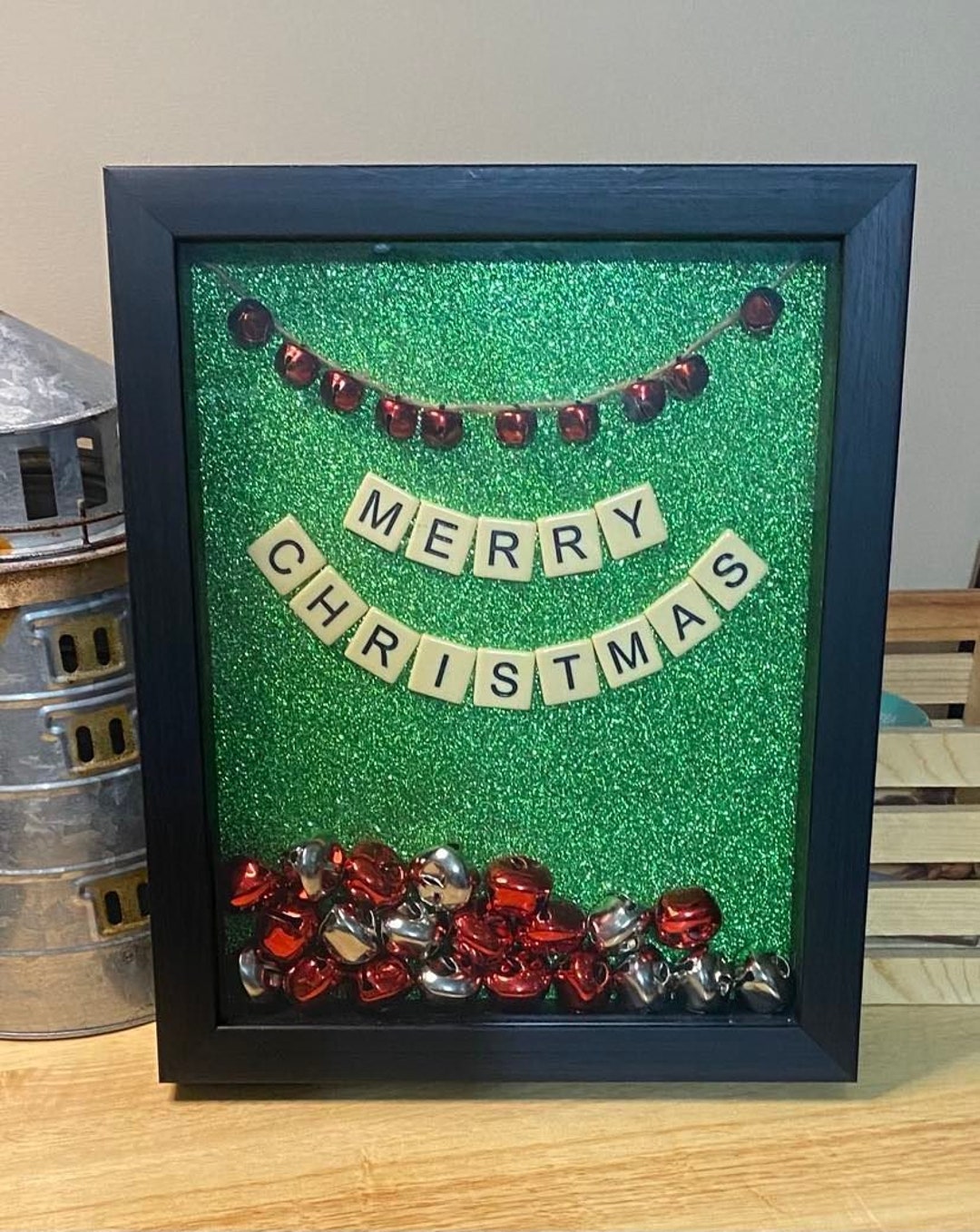 Christmas Shadow Box 8 X 10 Shadow Box Holiday Decor Gift Holiday