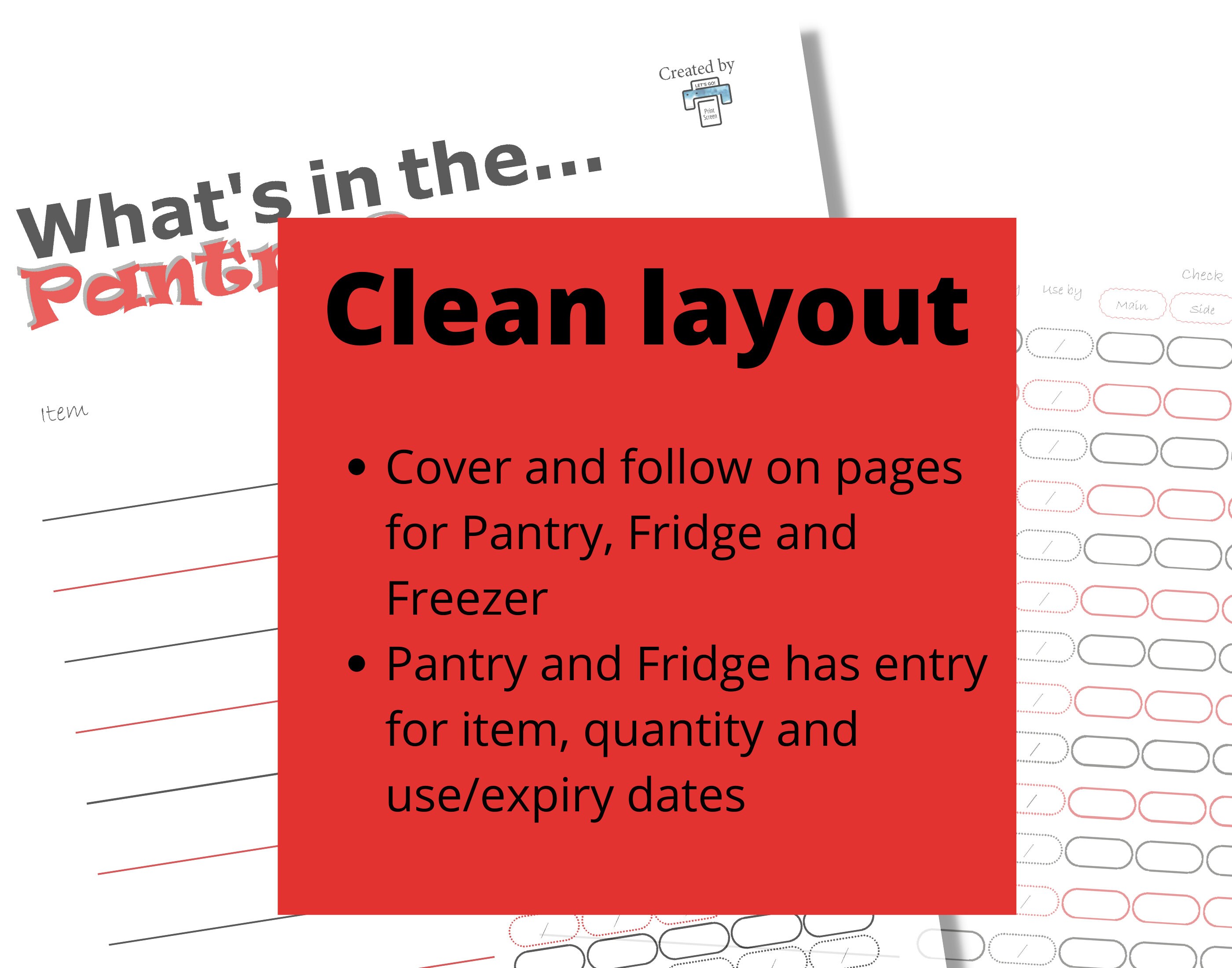 Kitchen and Pantry Inventory Printable. Etsy UK