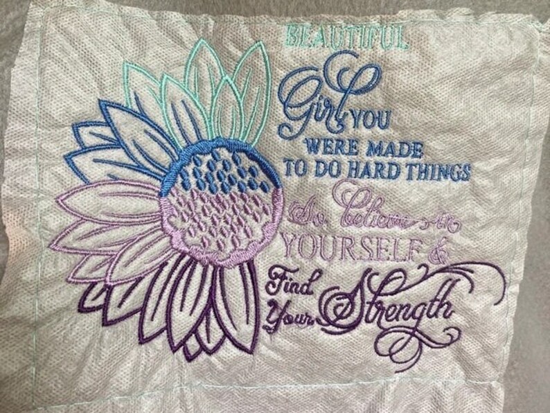 Find Your Strength Embroidery Pattern Inspirational Embroidery Etsy