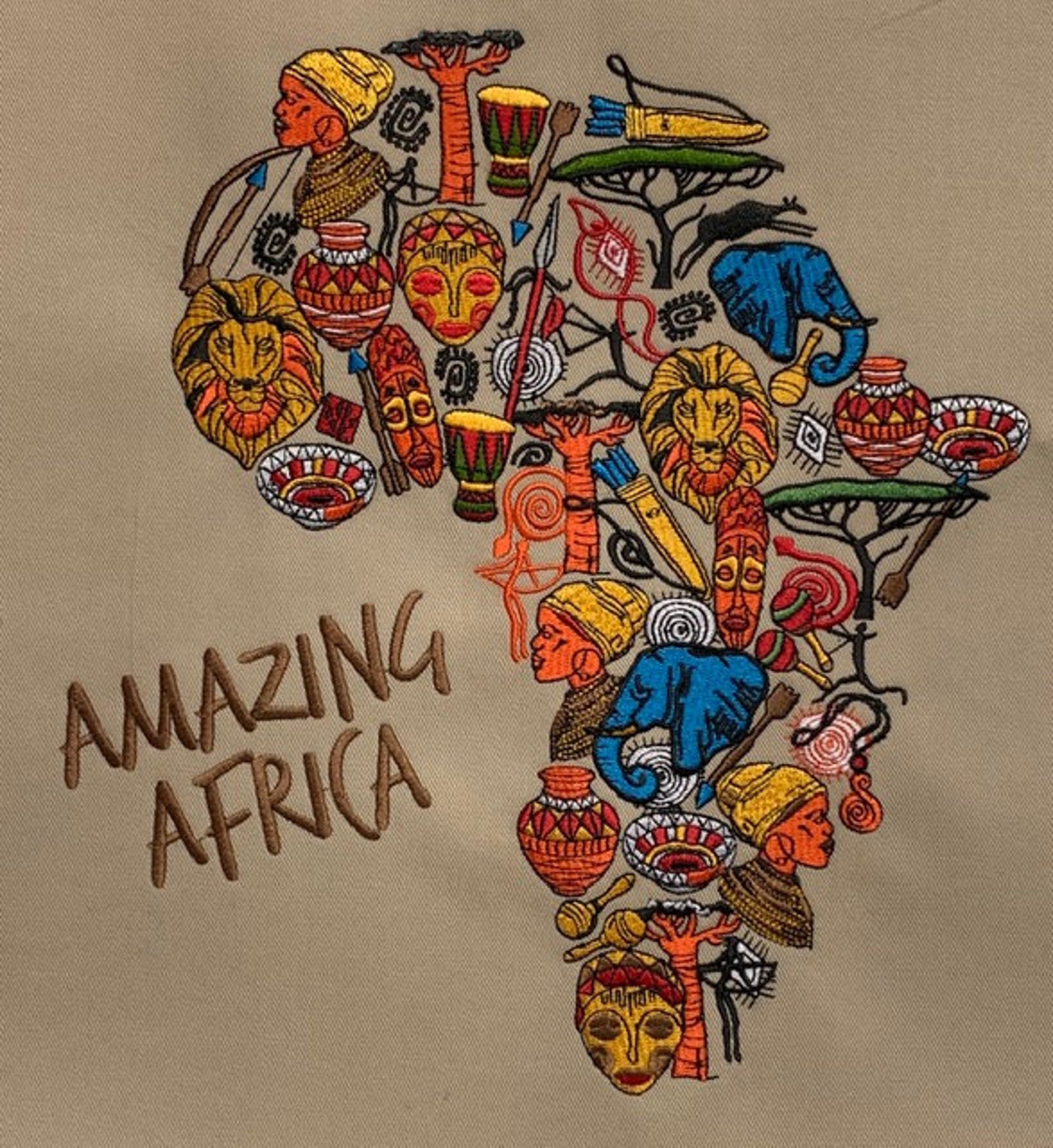Amazing africa embroidery sybju  etsy uk Amazing africa embroidery sybju  etsy uk