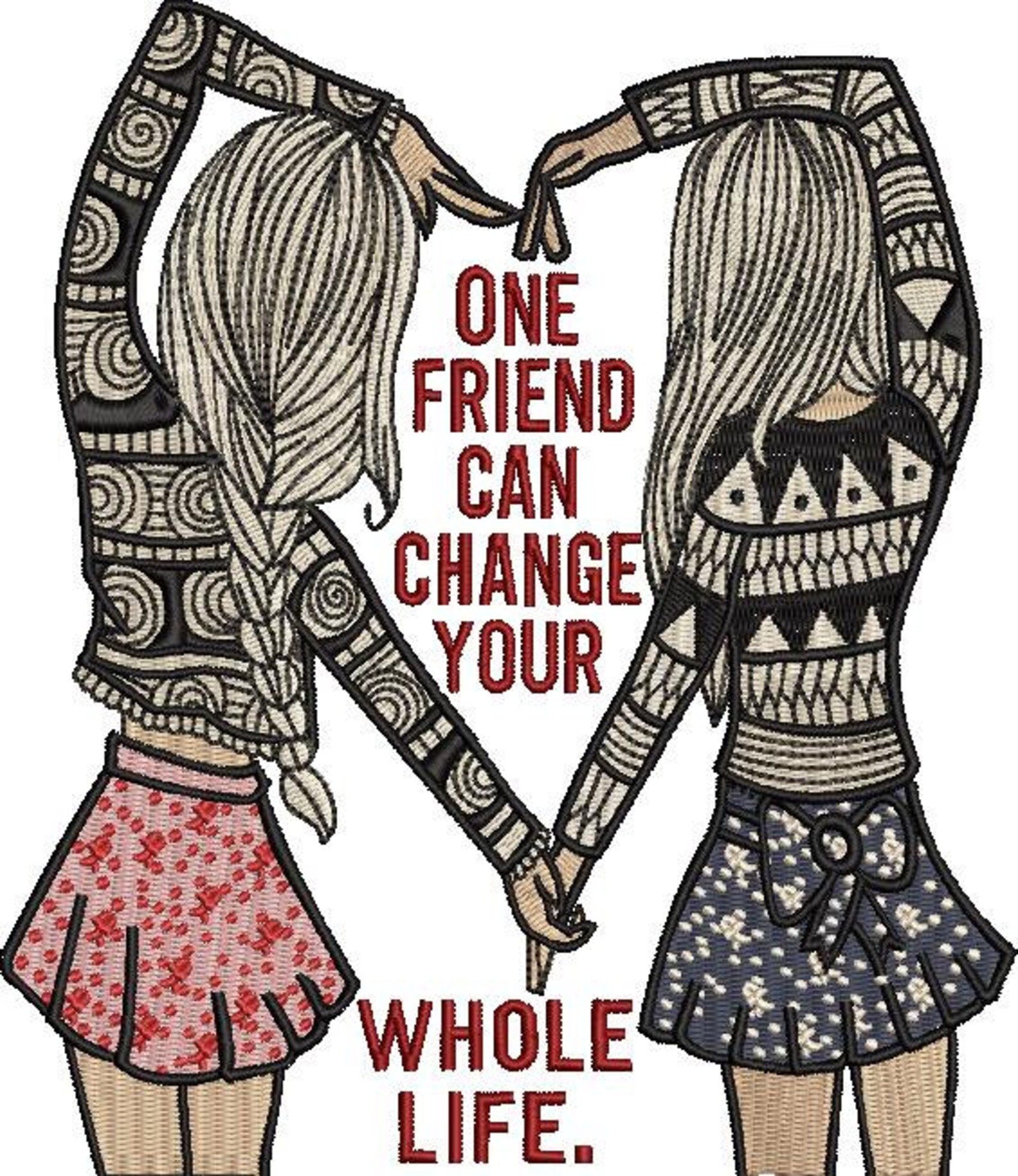 Best friend quote embroidery design  etsy Best friend quote embroidery design  etsy