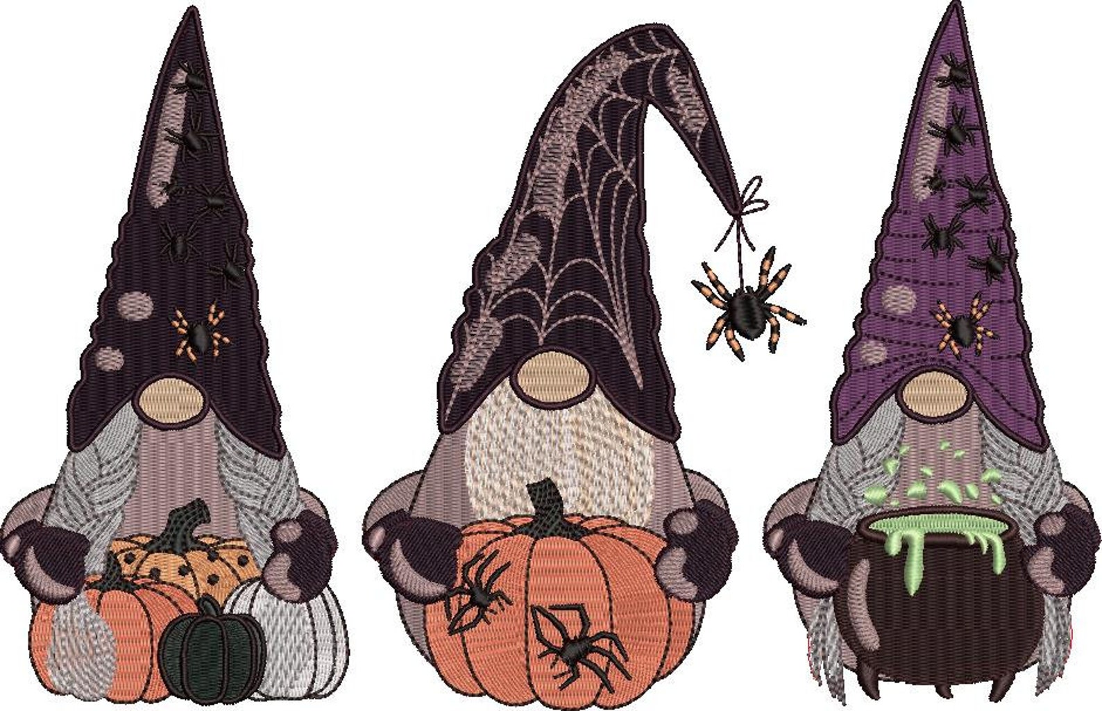 Halloween gnomes embroidery pattern  etsy