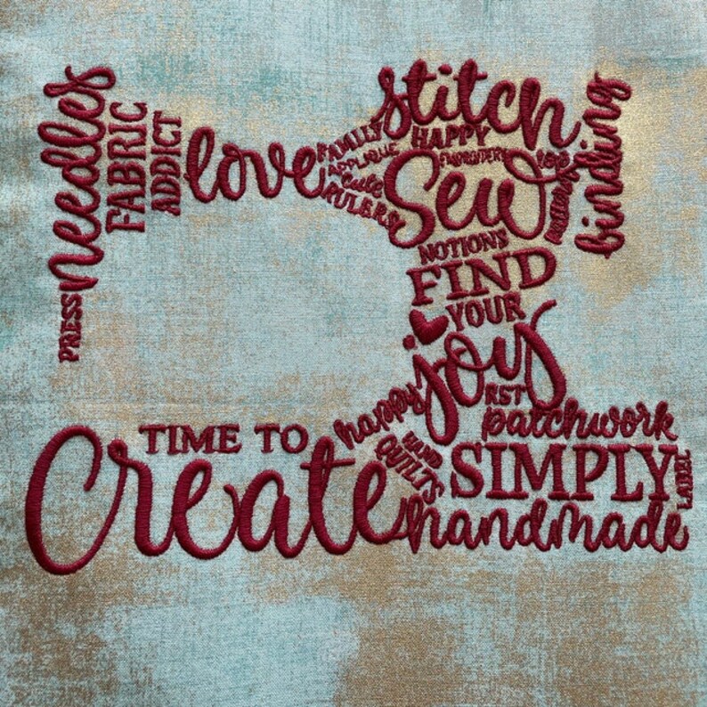 Sewing Machine Embroidery Design Machine Embroidery Word Art Etsy