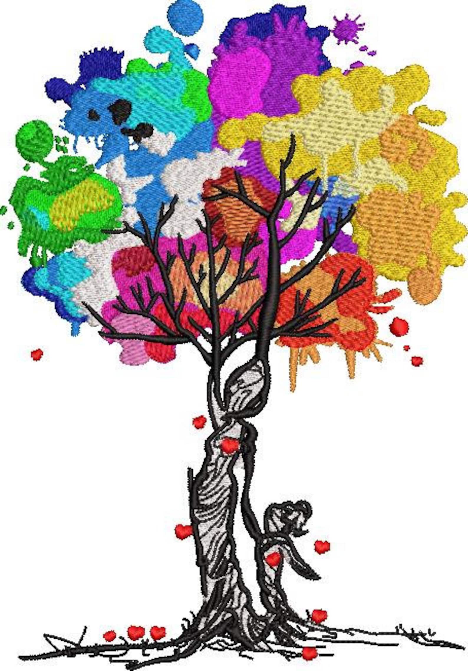 Mother daughter tree embroidery  etsy Mother daughter tree embroidery  etsy