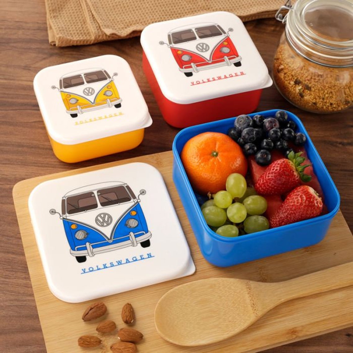Set of 3 Lunch Box Snack Pots M/L/XL Volkswagen VW T1 Camper Etsy