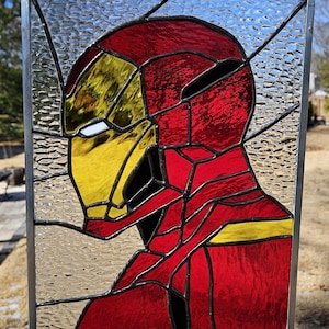 Stained Glass Iron Man Panel