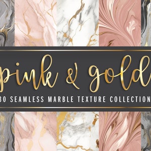 Rosa, Blush und Gold Marmor digitales Papier Textur Pack, nahtlose Marmor Textur, Goldfolie Sofortiger Download für kommerzielle Nutzung