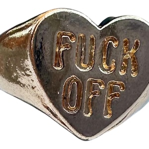 18 K Gold Plated F**k Off Ring