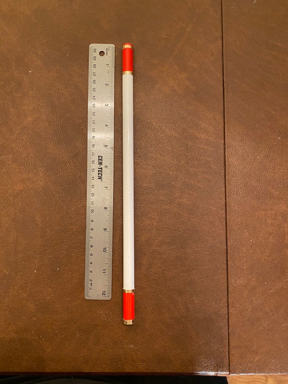 Lucite magic wand white with red/gold tips