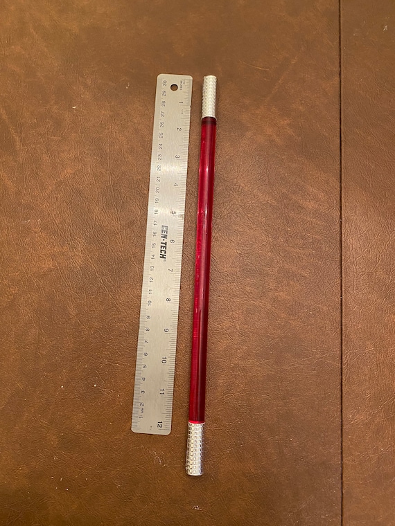 Lucite magic wand with silver tips