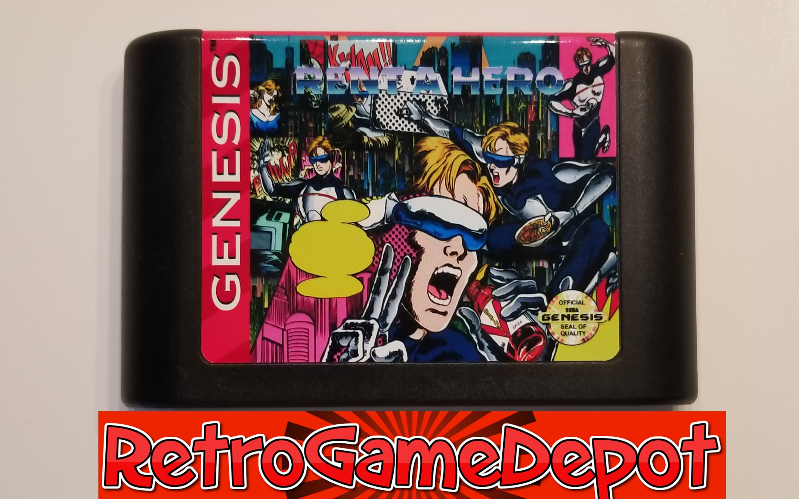 Rent A Hero Sega Genesis Etsy.de
