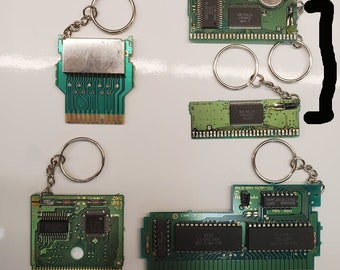 Retro Video Game PCB Keychains (Nintendo, Virtual Boy, Game Boy, Atari 2600)