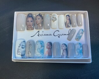 Full set of acrylic nails….. (inspired) ARIANA GRANDE…. any shape and length