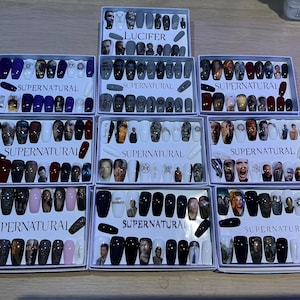 Volles Set mit 20x Nägel Gel…inspiriert Supernatural alle 10 Sets!