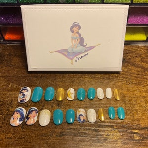 Full set of acrylic nails….. Disney inspired ALADDIN….. JASMINE……any shape and length