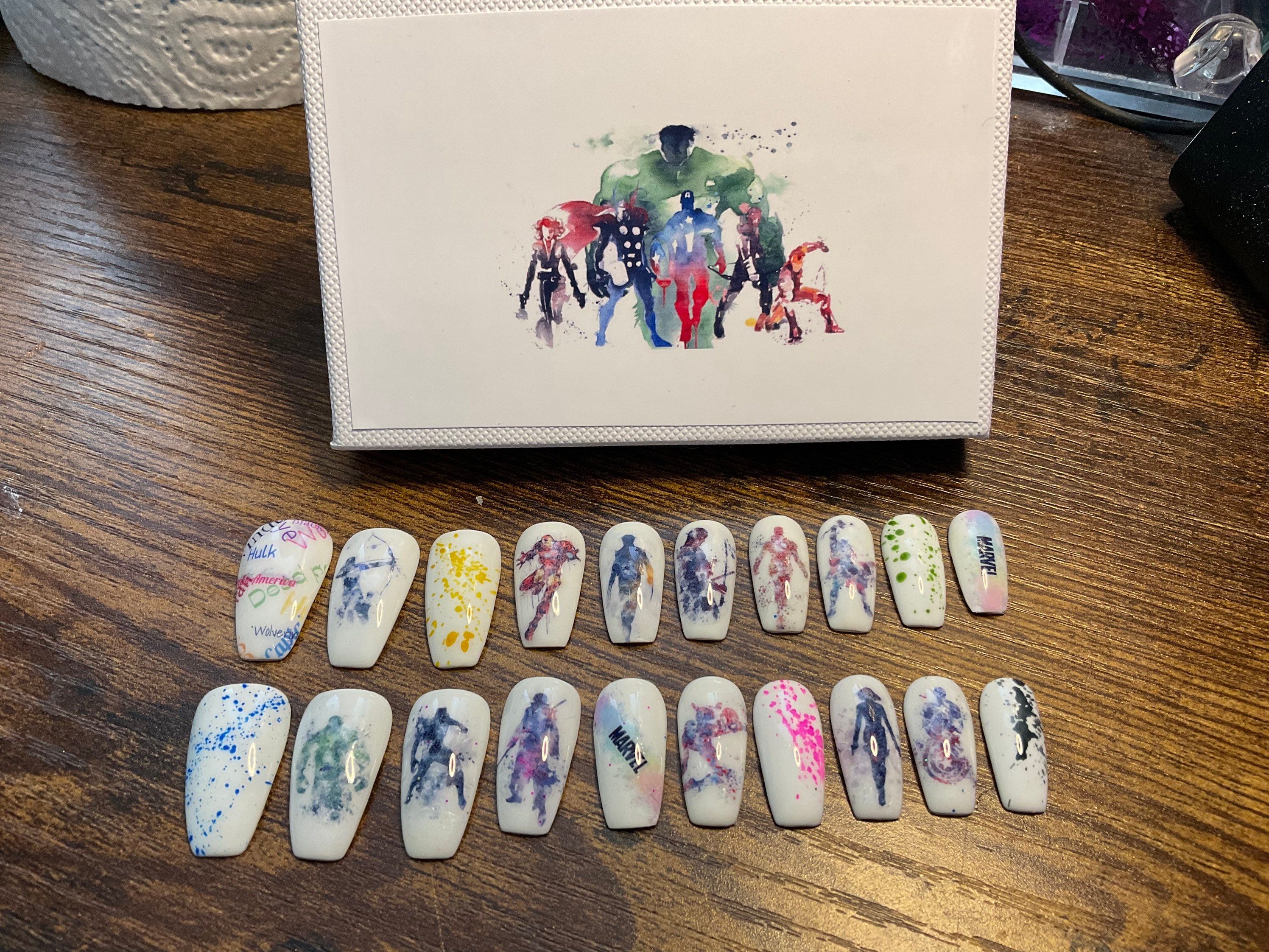 My Hero Academia Nails Anime Press on Nails Anime Cute False Nails Todoroki  Dabi