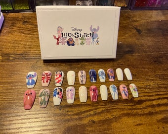 Lilo and Stitch Press On Nails: Full Set of 20, Gel Polish