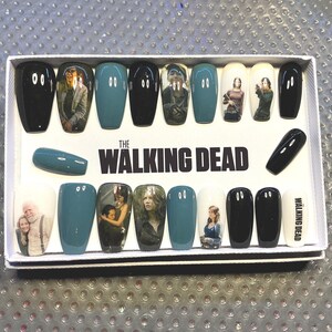 Set completo de 20 uñas de gel… The Walking Dead (MAGGIE)… cualquier forma y longitud