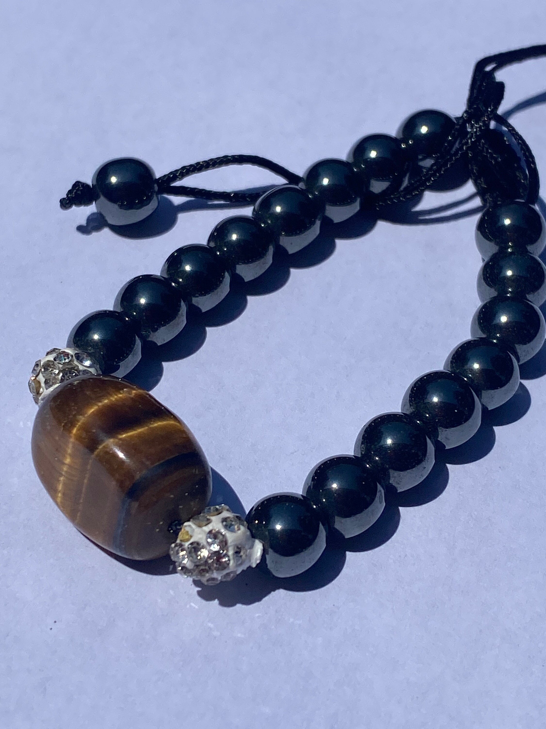 Hematite And Tigers eye Protection bracelet
