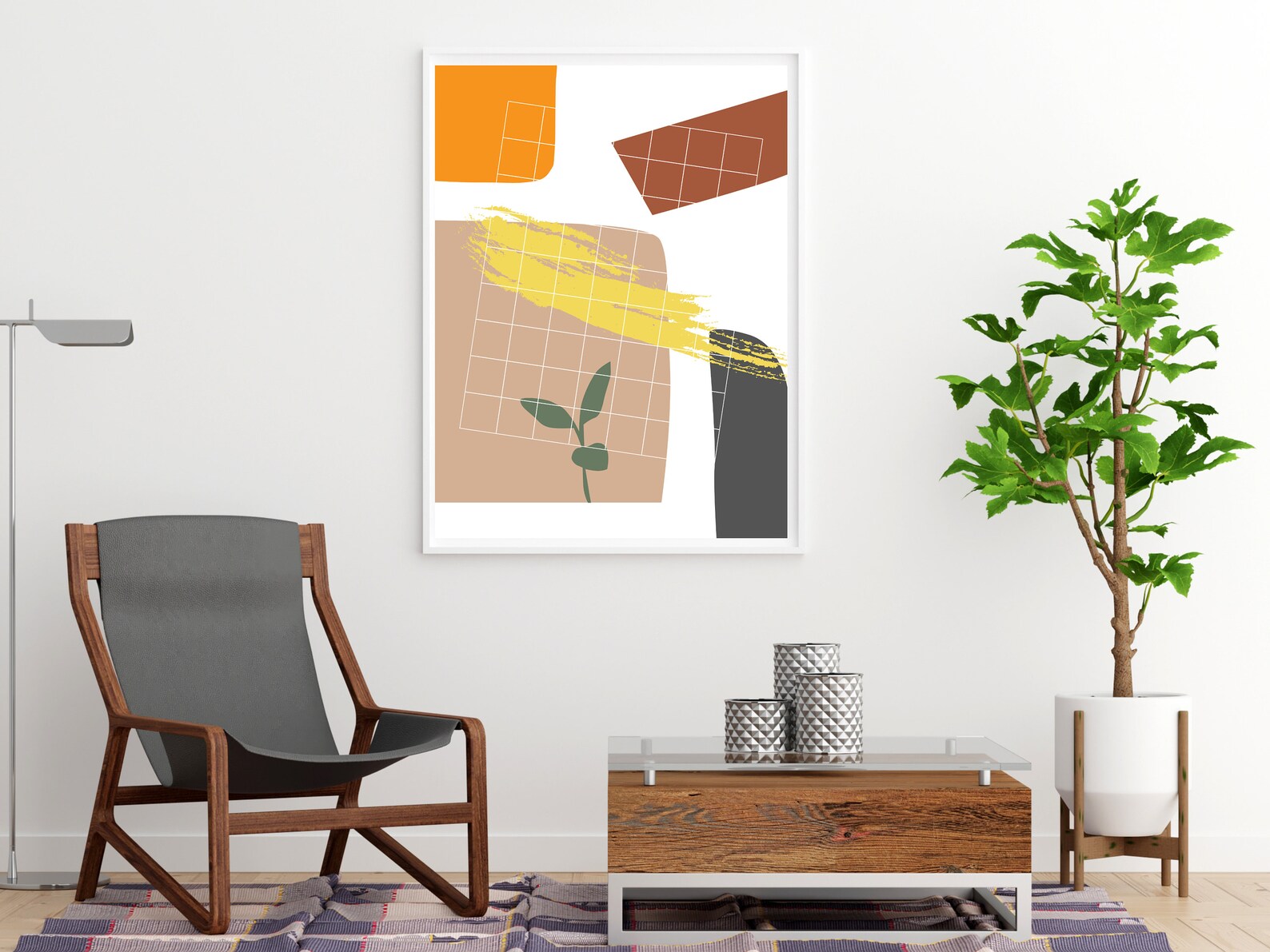 Modern Abstract Printable Wall Art/High Resolution Geometric