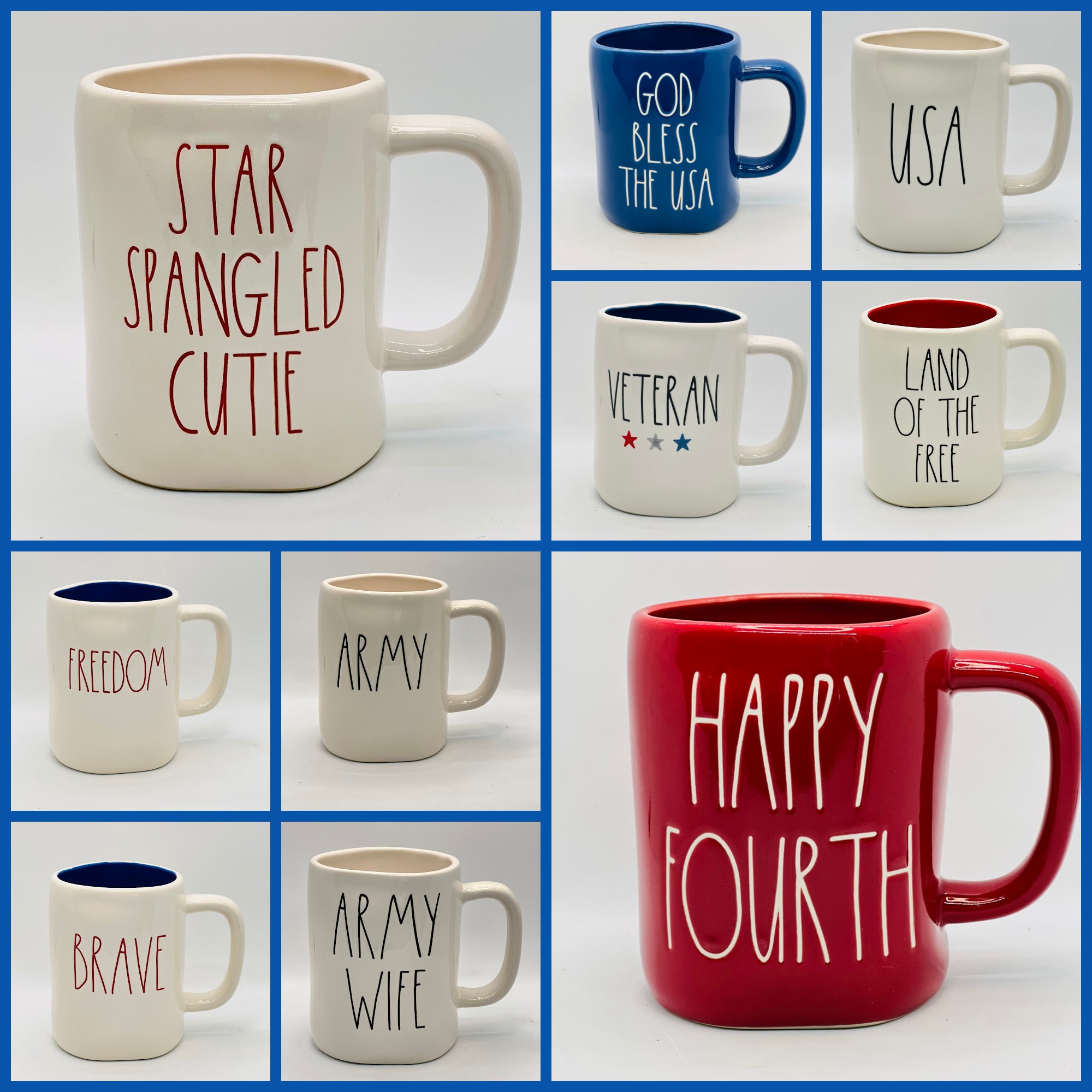 PATRIOTIC MUGS Rae Dunn Mugs July 4th Rae Dunn Mugs Rae Etsy