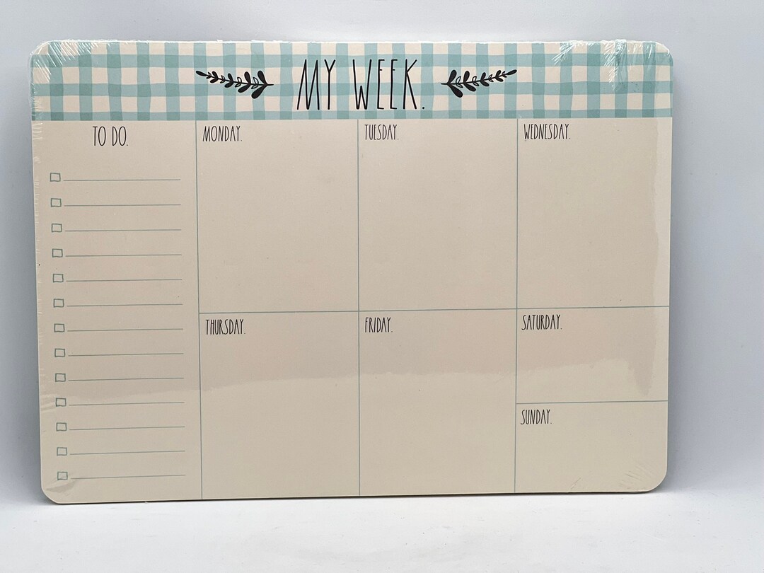 Weekly Desk Calendar Rae Dunn Weekly Agenda Weekly Planner Etsy