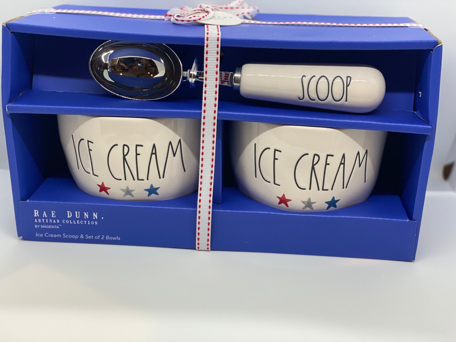 Rae Dunn ICE CREAM Bowls & Scoop Set Etsy