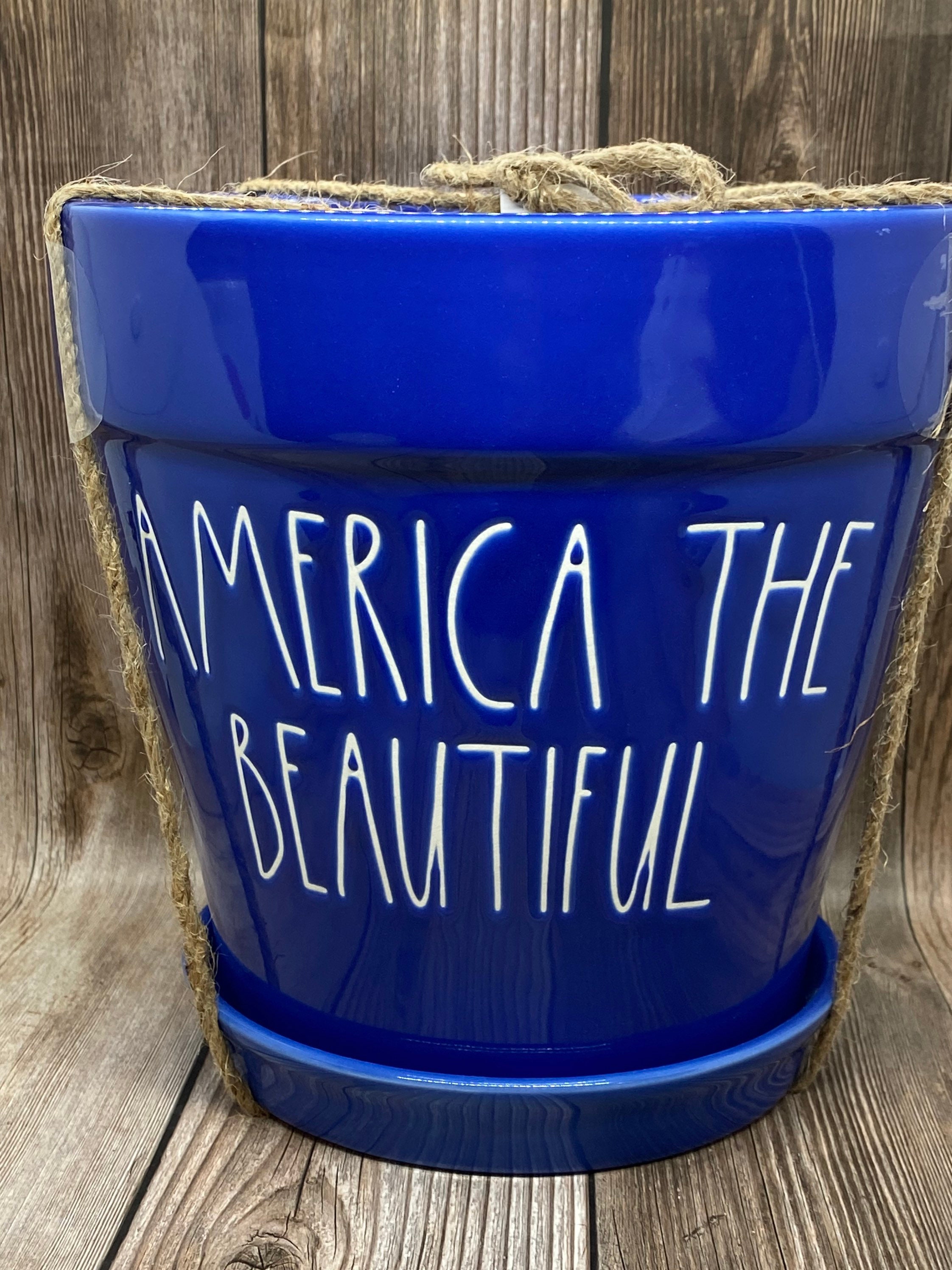 Rae Dunn PATRIOTIC PLANTER America The Beautiful Patriotic Etsy