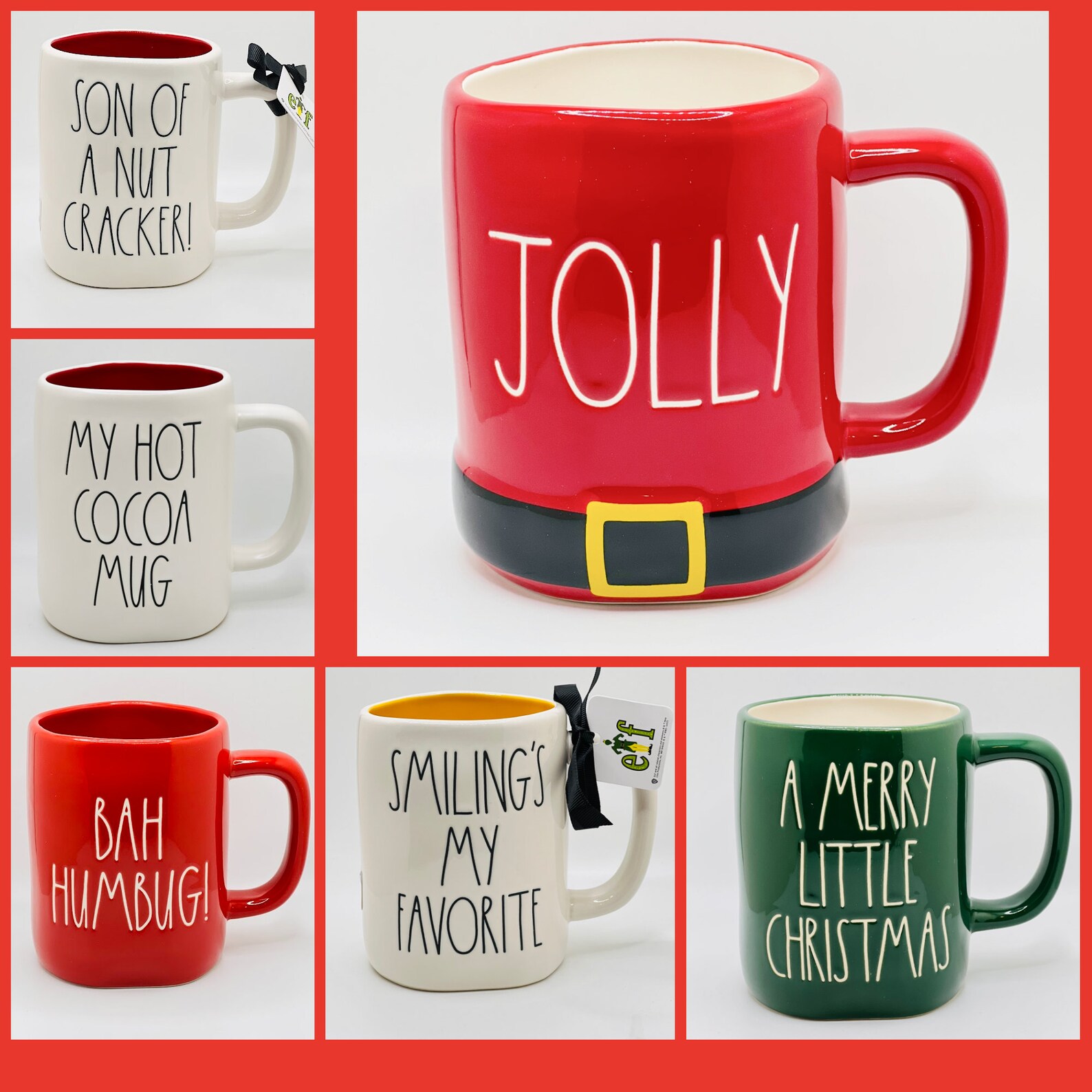CHRISTMAS Rae Dunn Mugs Holiday Coffee Mugs Rae Dunn Etsy