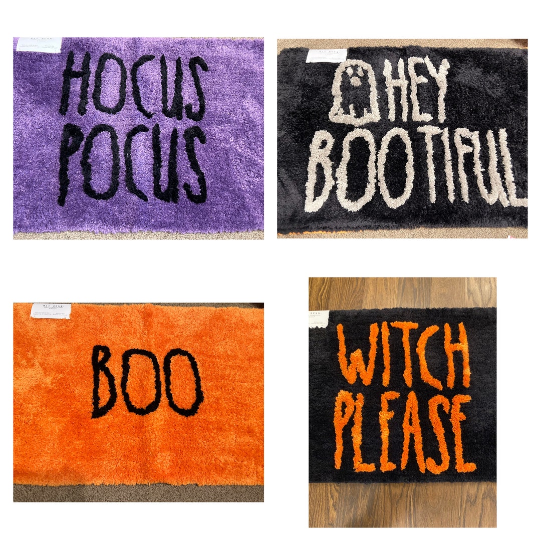 Halloween Bath Rugs Rae Dunn Bath Rugs Halloween Bath Mats Etsy