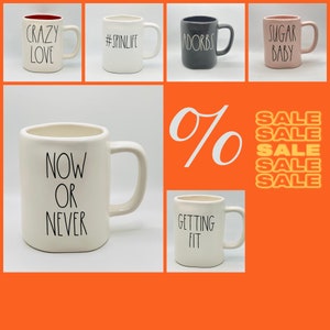 CLEARANCE Ceramic Coffee Mugs, Rae Dunn Authentic Coffee Mugs, Personalized Coffee Mugs, Mugs for Gifts, Coffee Cups, Coffee Cups