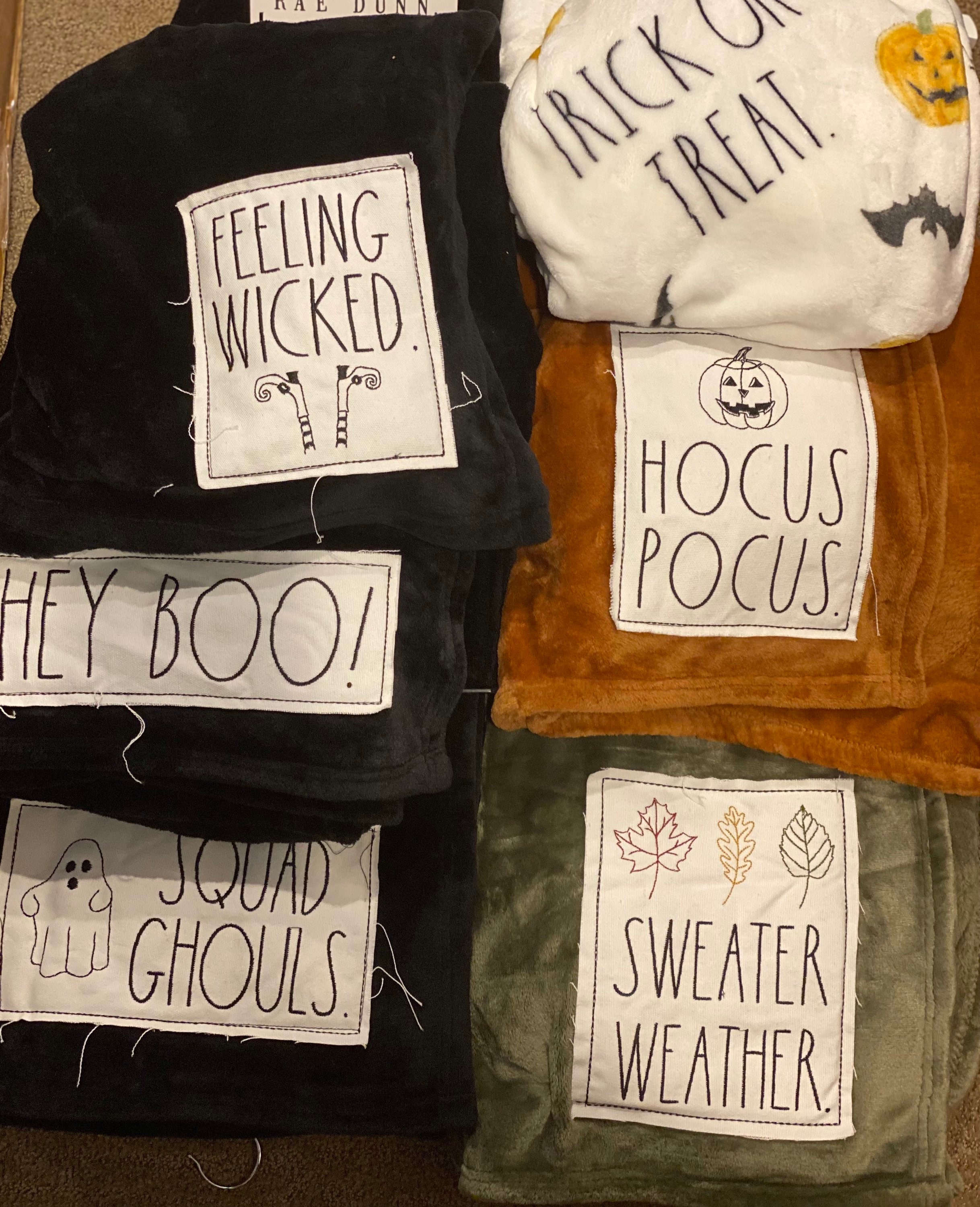 Halloween Blankets Rae Dunn Authentic Holiday Blankets Etsy