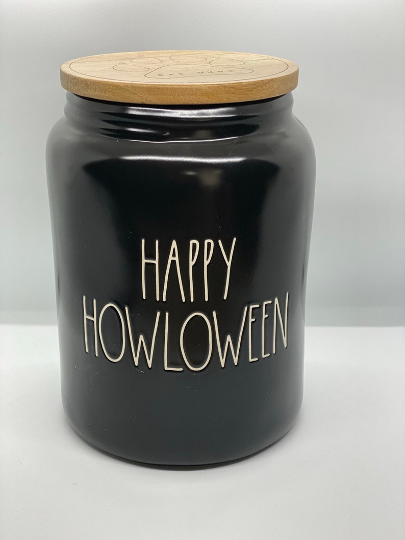 Rae Dunn Happy Howloween Canister Halloween Dog Treat Etsy