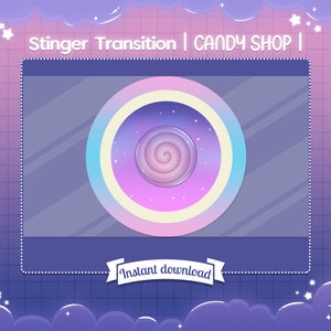 Stinger Transition "Coffee Shop" - Twitch - Overlay - Stream - Streamer - Sötsaker - Rymden - Kawaii - Söt - Måne - Stjärna - Mat - Dryck