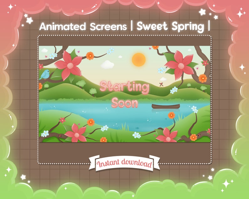 Spring Animation Scene Animated Scene