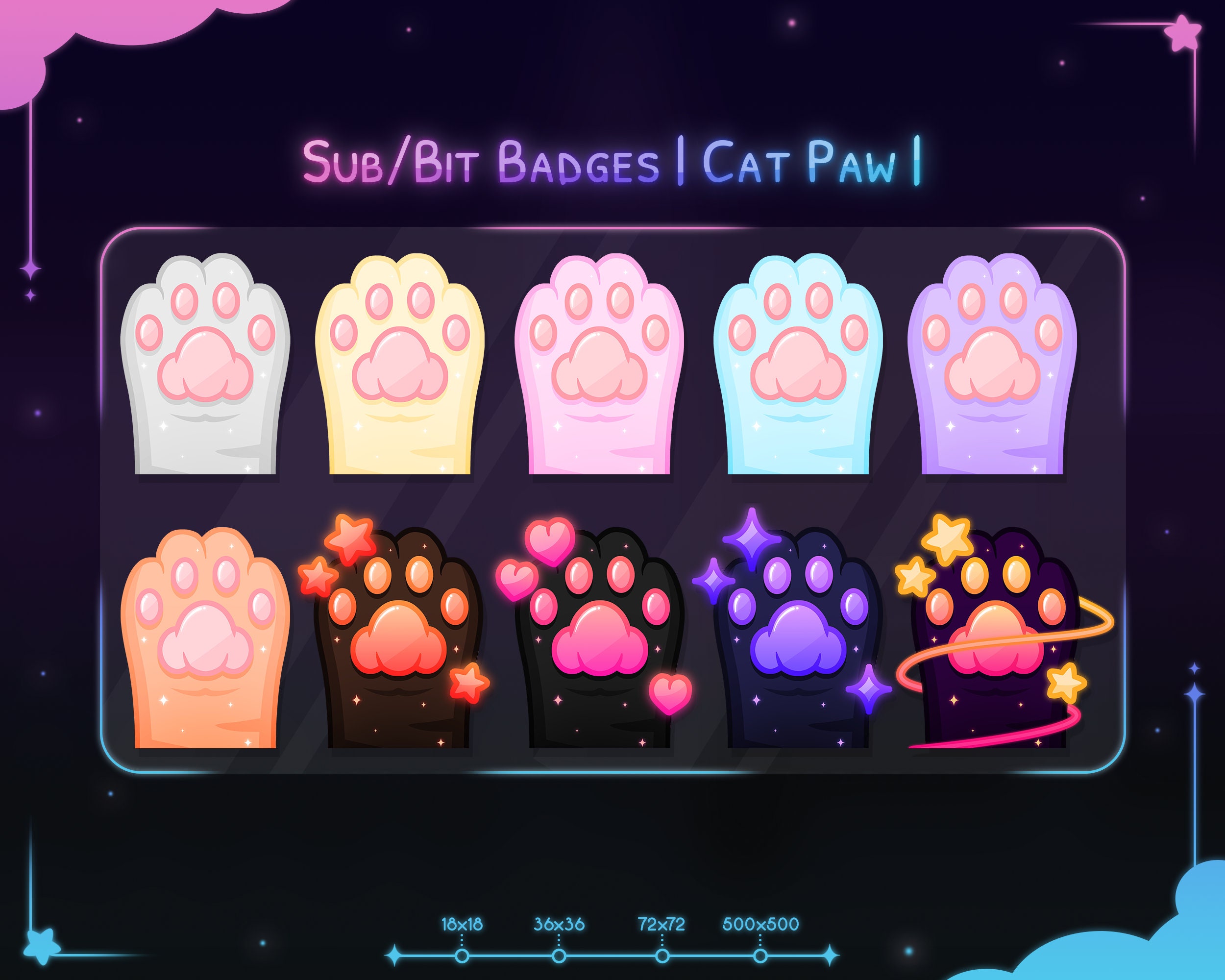 Twitch Sub Badge: Kitty by nicodesign06 on DeviantArt