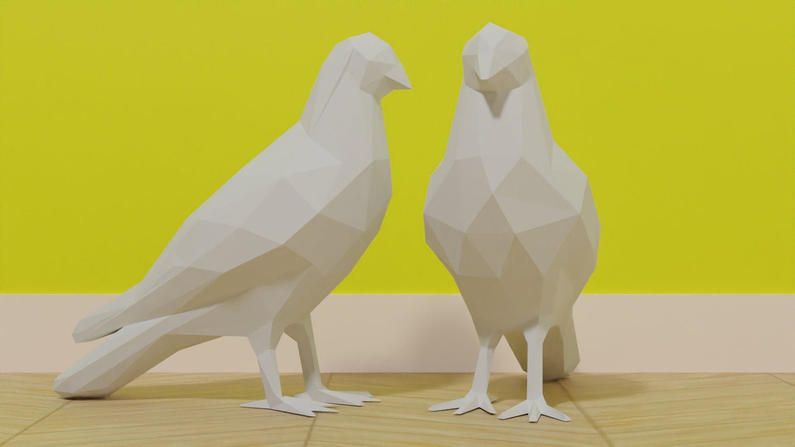Pigeon DIY Papercraft Origami Low Poly PDF téléchargeable Etsy