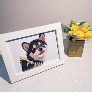 BESONDERES GESCHENK!!! Gerahmt/digital HaustierPortrait Hund und Katze Illustration HaustierPortrait Benutzerdefiniertes Hundeportrait Haustier Illustration Haustier Kunstdruck