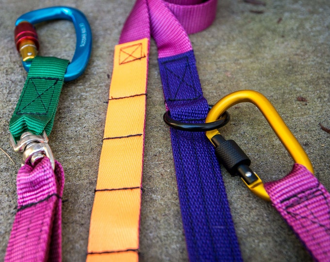 Adjustable Hemlock Leash by Hemlock Hound | Hands-Free Option | Colorful Dog Gear