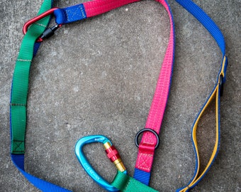 Adjustable Hemlock Leash LONG by Hemlock Hound | Hands-Free Option | Cross body