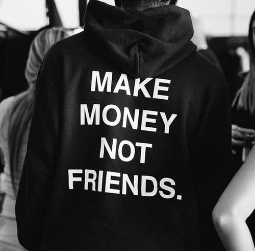 Make Money Not Friends Hoodie Y2K Aesthetic Sweatshirt Unisex - Etsy