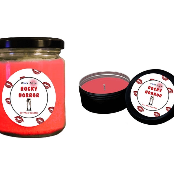 Rocky Horror | Nerd Soy Candles | Black Cherry, Caramel, Eucalyptus, Vanilla