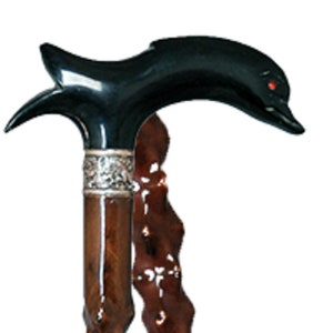 Handmade Artisan Turkish Walking Stick  - Dolphin Model -  Made to Order