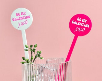 Galentines Day Cocktail Stirrers, BE MY GALENTINE, Valentines Day Gift, Galentines Party, Be My Galentine