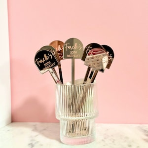 Custom Cocktail Stirrers, Personalized Wedding Cocktail, 30th Birthday, Bridal Shower, Bachelorette Party, Engagement Party #CCS002