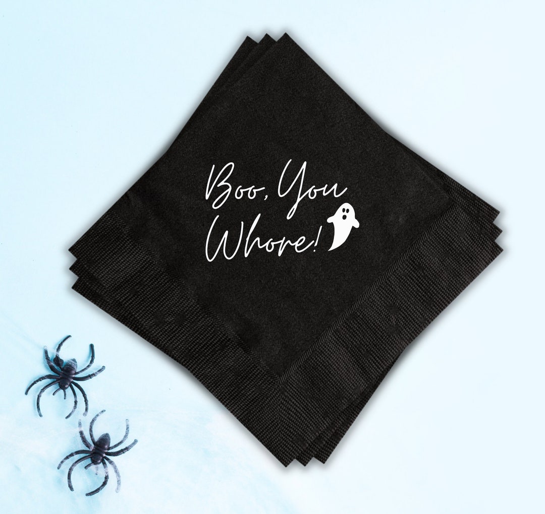 Halloween Party Napkins, Halloween Decor, Halloween Beverage Napkins, Halloween Party