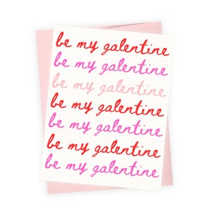 Be my Galentine Card, Galentines Day, Happy Valentines, Love Card for Friend, Galentine&#39;s Day, Girlfriend Card, Card for Lady Friend SGC051