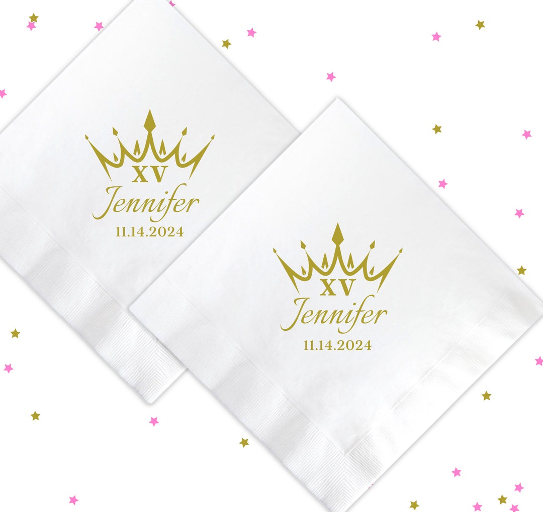 Mis Quince Anos Napkins, Quinceañera Napkins, Mis XV Personalized