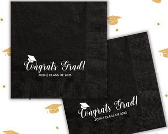 Graduation Party Napkins, Class of 2024 Graduation Beverage Napkins, 2024 Graduation Cocktail Napkins, Graduation Party, Graduate, #CN016