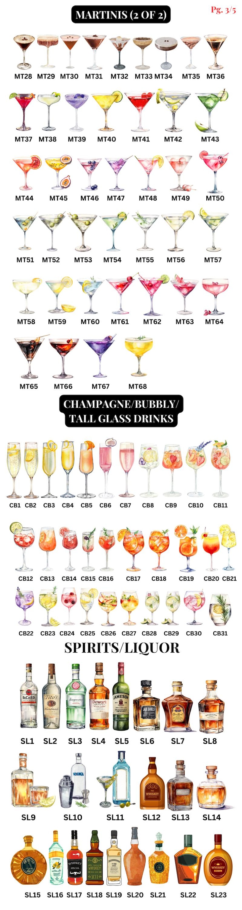 Custom Signature Cocktail Sign, Wedding Drink Sign, Birthday Party, Personalized Drink Menu CBS002.1 image 8